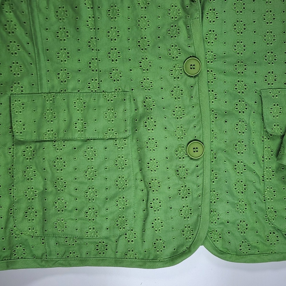 Denim & Co Women's Eyelet Blazer Jacket Size 1X Boho Cottagecore NWT - Picture 4 of 13